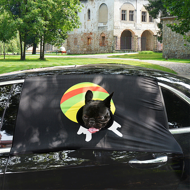 Peekapet カーテン 折りたたみ式 車用サンバイザーカバー ウィンドウサンシェード ペット 犬 ドライブ 車用ウィンドウシェード ペット用カーウィンドウフェンス