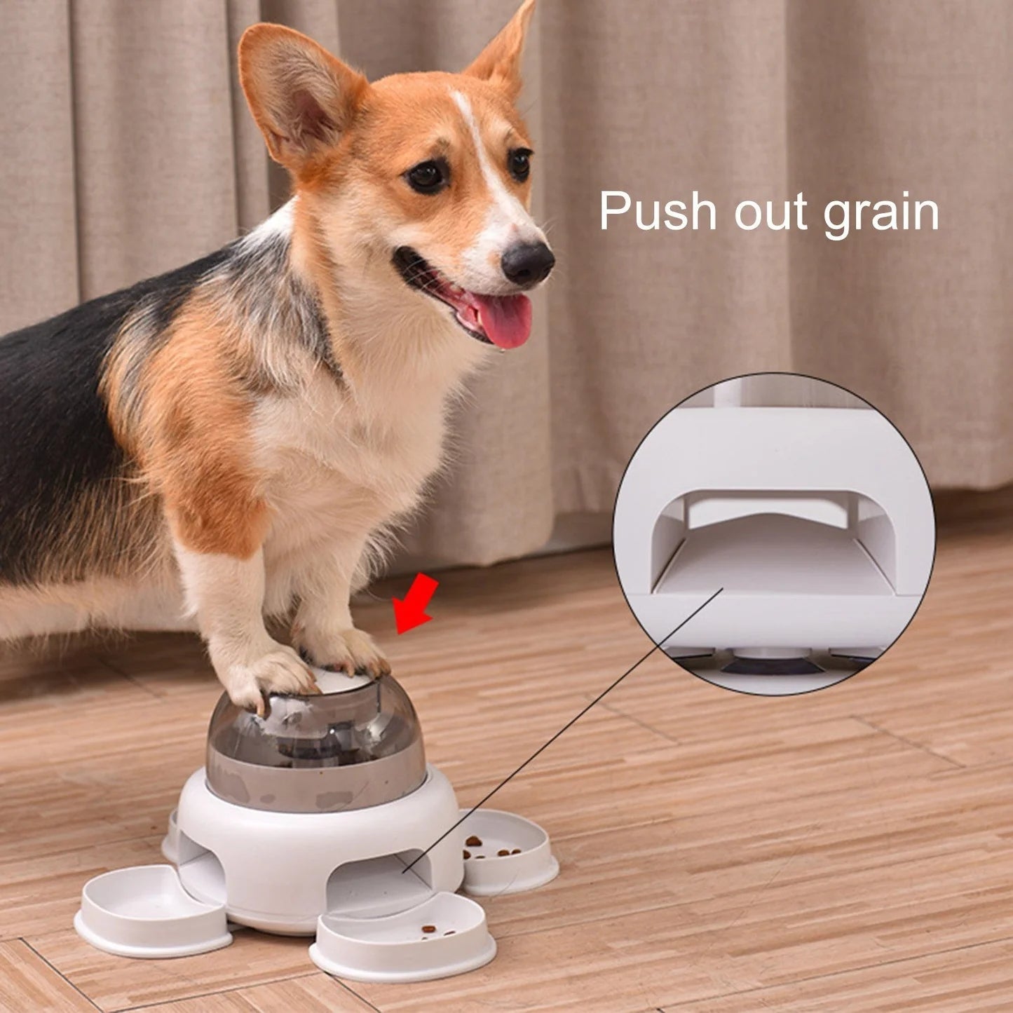 犬用プレス漏れフードフィーダー 自動ペット給餌器