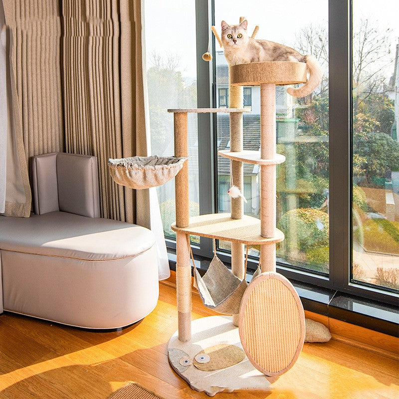 猫クライミングフレーム 大型一体型猫ツリー棚