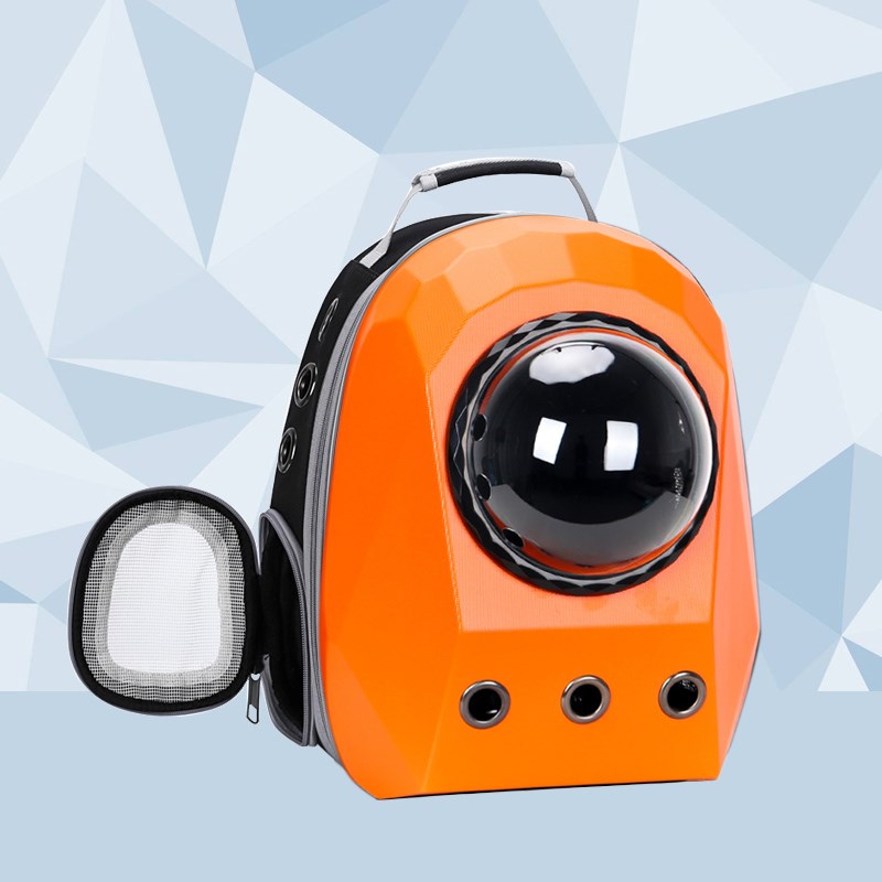 通気性ペットキャリーバッグ 猫 犬用バックパック 旅行用宇宙カプセルケージ ペット移動バッグ 携帯用屋外