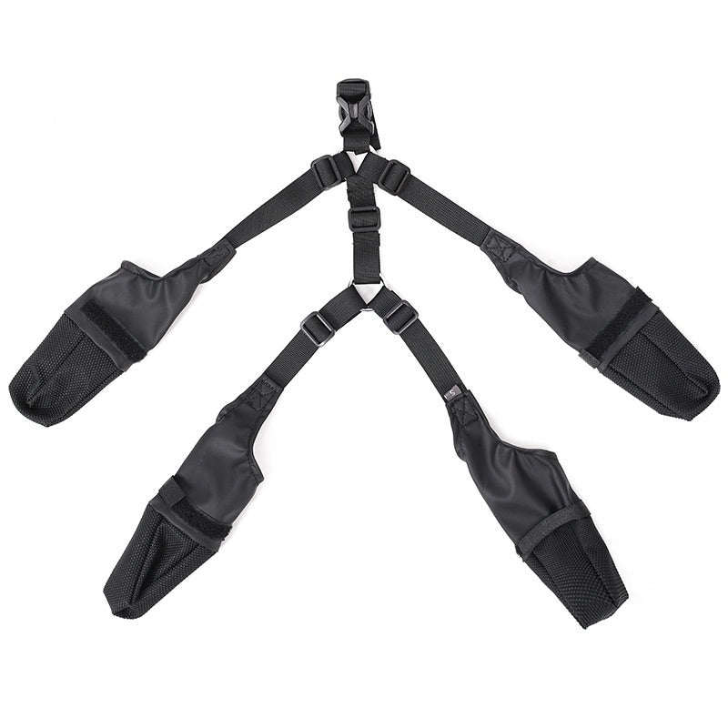 防水犬用靴 調節可能な犬用ブーツ ペット用通気性シューズ 屋外散歩用 柔らかいフレンチドッグシューズ ペットの足保護 ペット用品