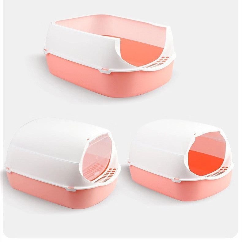 飛散防止猫トイレ、完全密閉、折りたたみ式、取り外し可能