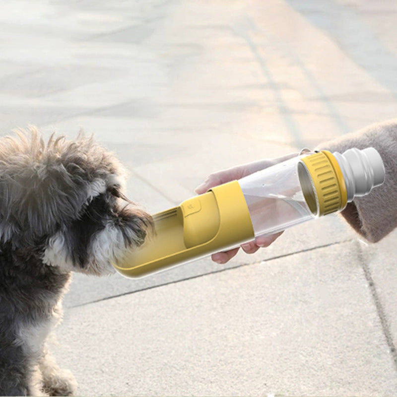 犬用ウォーターボトル 携帯用 水漏れ防止 軽量 犬用ウォーターボトル ボウル付き 犬用トラベルウォーターボトル 犬の散歩アクセサリー