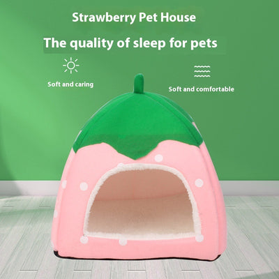 ぬいぐるみ いちご 猫用ペットハウス