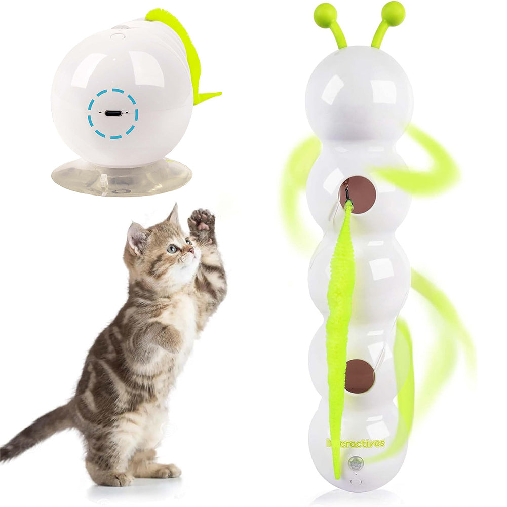 猫からかいおもちゃ 自動ペットおもちゃ 尻尾の動きで起動する子猫のおもちゃ 充電式スマートインタラクティブ猫おもちゃ ペット用品