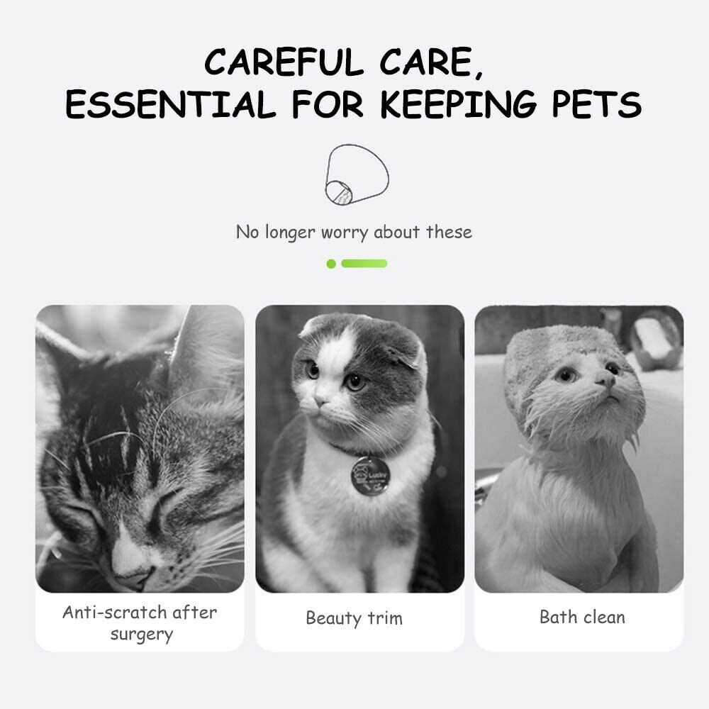 猫用エリザベスカラー、手術後の傷口保護、回復用ソフトレモン型猫用回復首輪、調節可能、子猫と子犬に