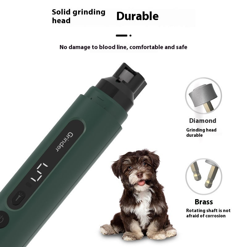 電動ペット爪グラインダー 充電式猫犬爪やすり 超静音 5段階速度調整 小型・中型・大型犬猫用 爪切り ペット用品