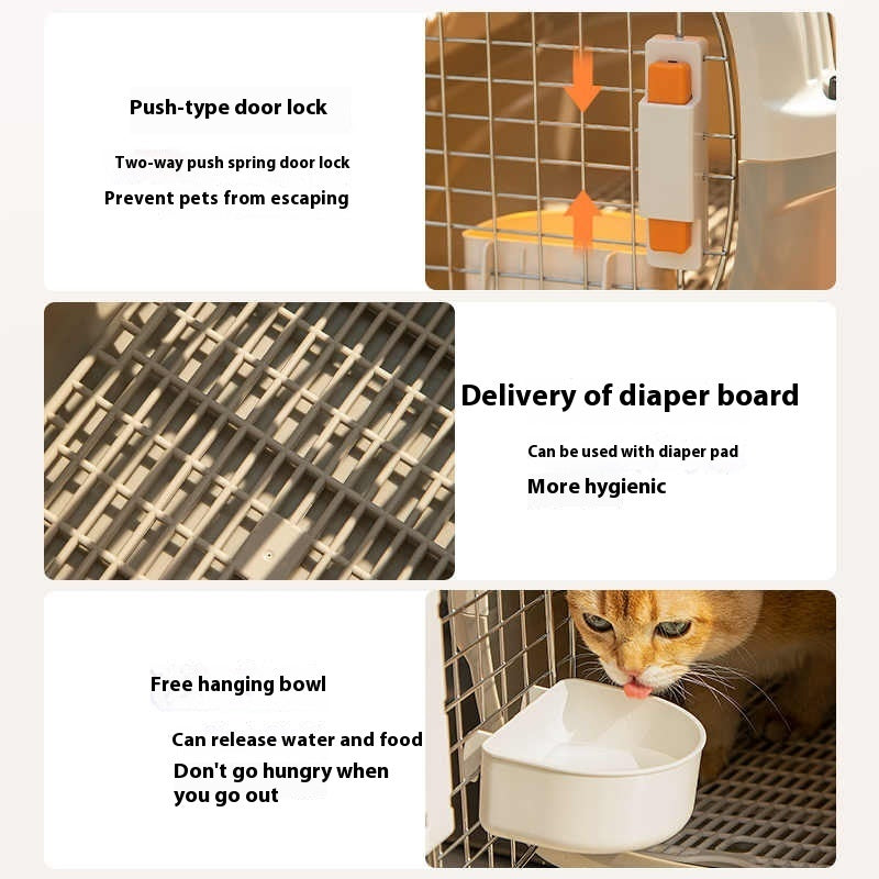 猫用フライトケース 携帯用外出猫ケージ