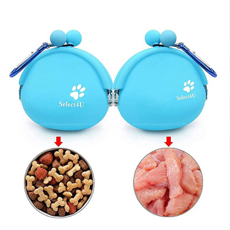 シリコン製ペット犬用トレーニングフードスナックポケットバッグ 散歩用犬用トレーニングフード収納ウエストポーチ ペット用お出かけアウトドア商品 ドッグトリートバッグ