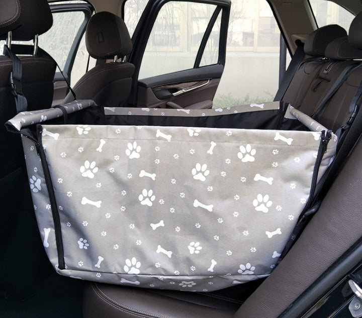 トラベルポータブル折りたたみ式カーハンモック。防水仕様で安全な犬用カーシート