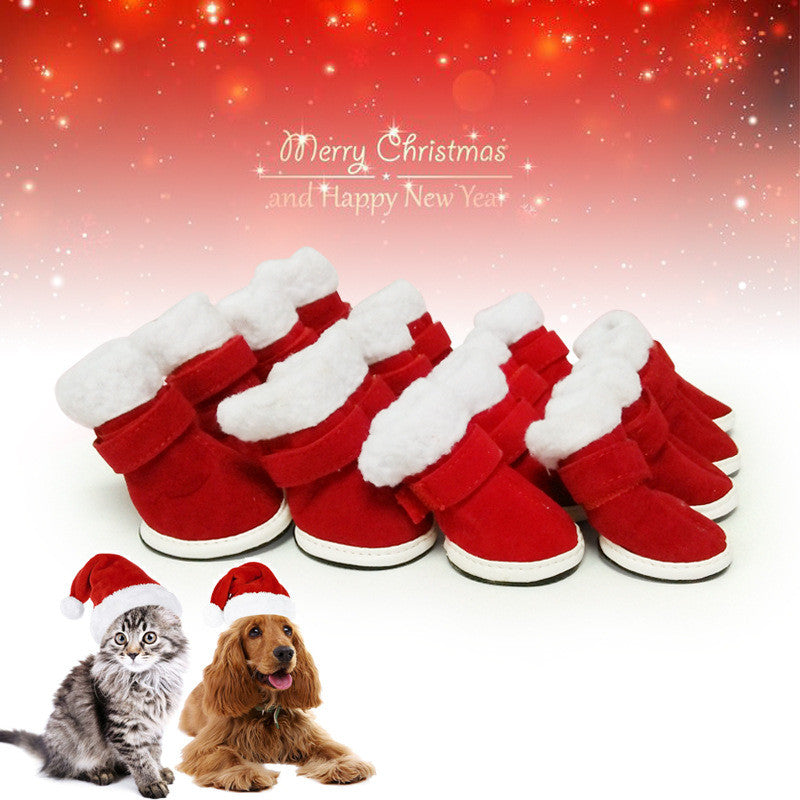 ペット用クリスマスあったかぬいぐるみシューズ