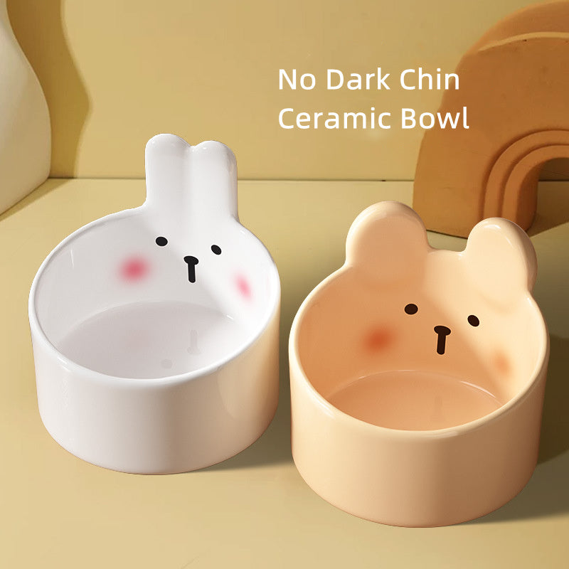 家庭用ペット陶器製ボウル 大口径犬用フード用品 子猫用食器セット 猫用品 犬用ボウル