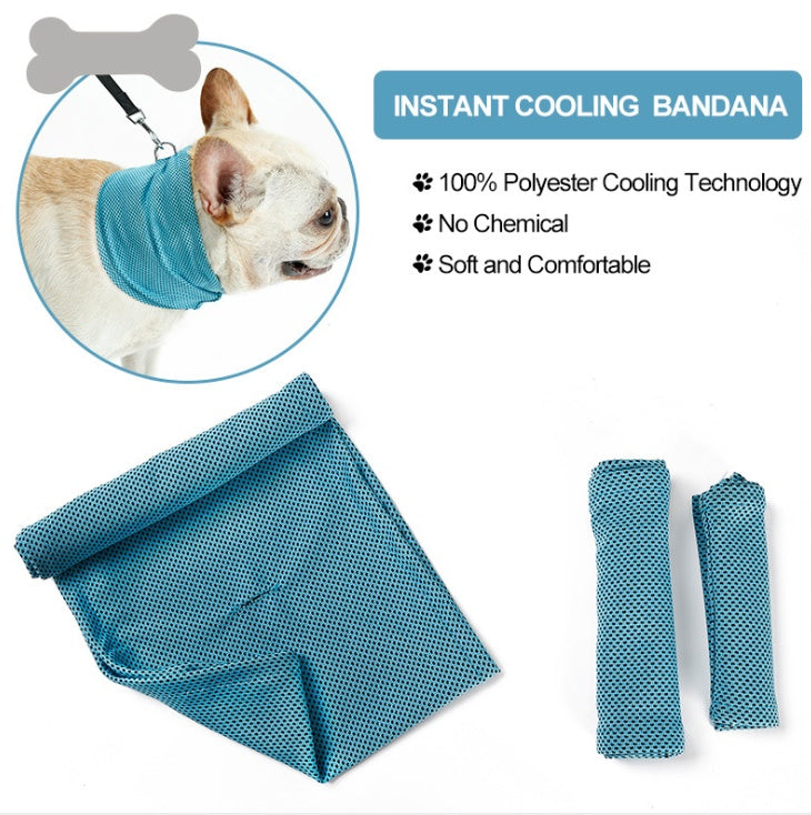 新商品 ひんやり 冷感 ペット用バンダナ 犬用スカーフ 夏用クールタオル ラップ 犬用首輪