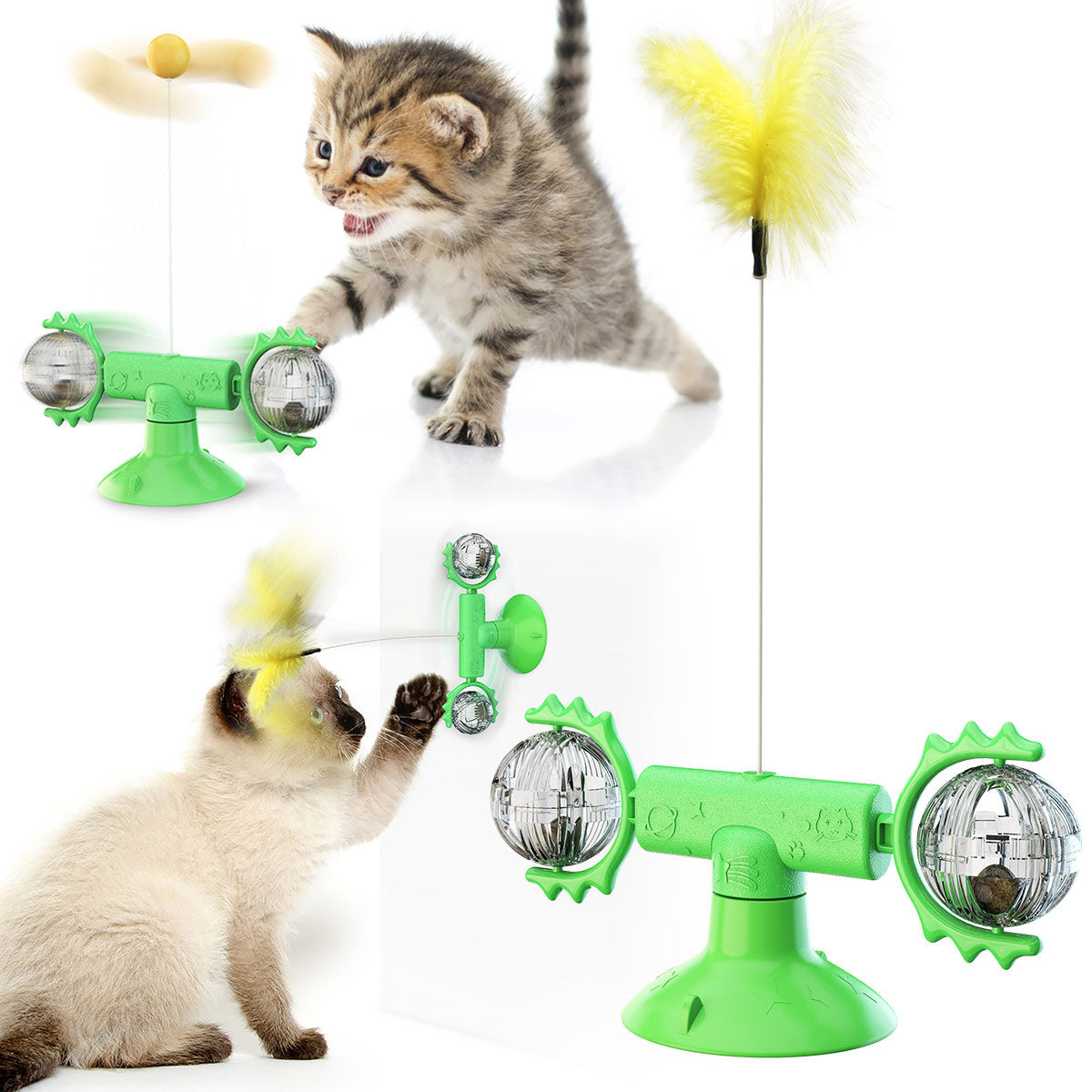 猫用ターンテーブル 猫用風車おもちゃ 光るおもちゃ