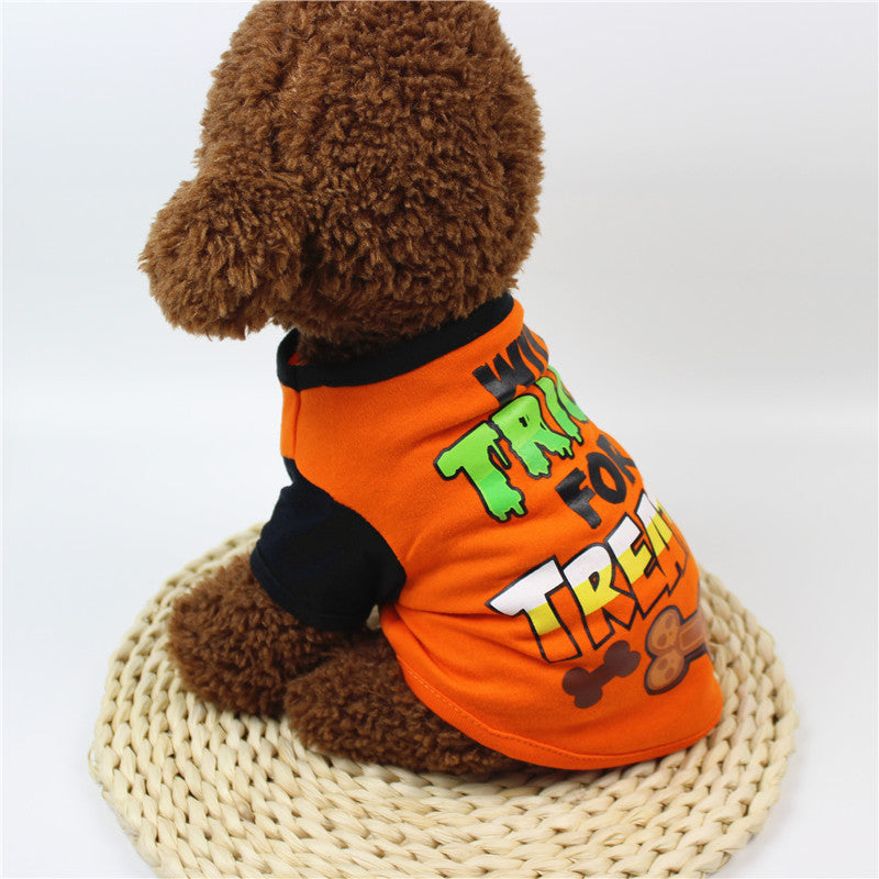 犬服 春夏服 キャラクタープリントTシャツ テディビションペットコスチューム ペットハロウィン服卸売