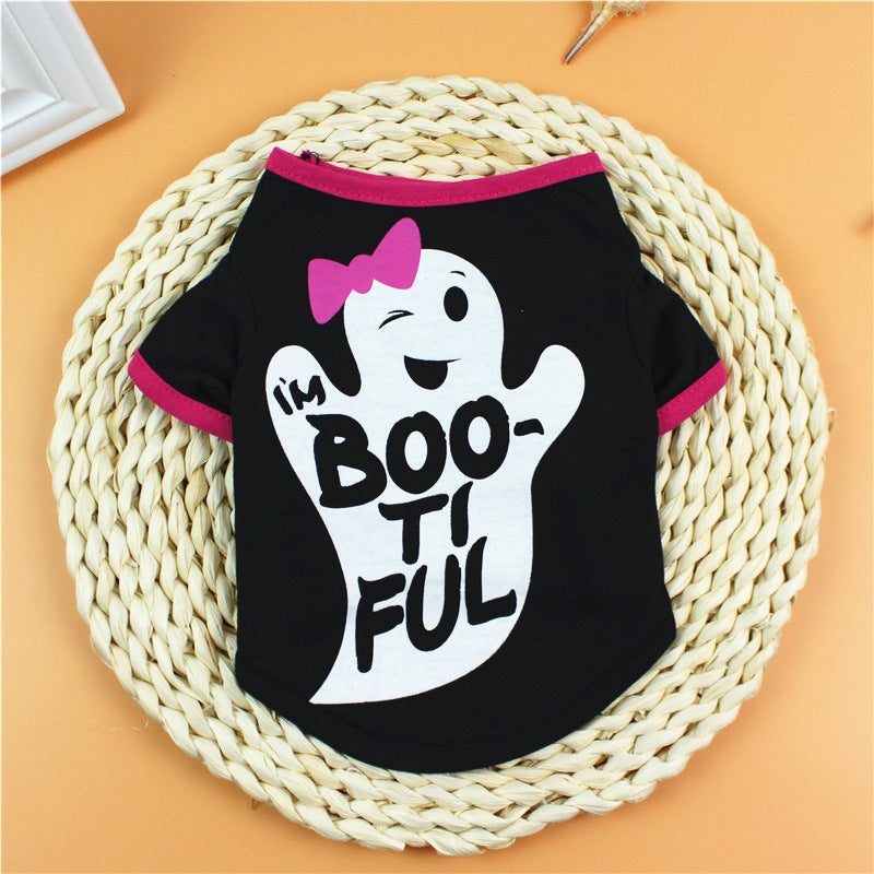 犬服 春夏服 キャラクタープリントTシャツ テディビションペットコスチューム ペットハロウィン服卸売