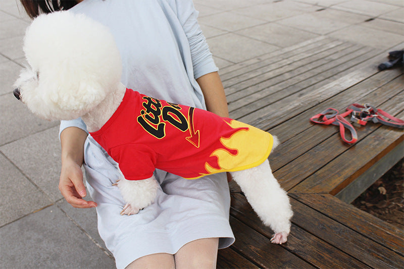 犬服 春夏服 キャラクタープリントTシャツ テディビションペットコスチューム ペットハロウィン服卸売