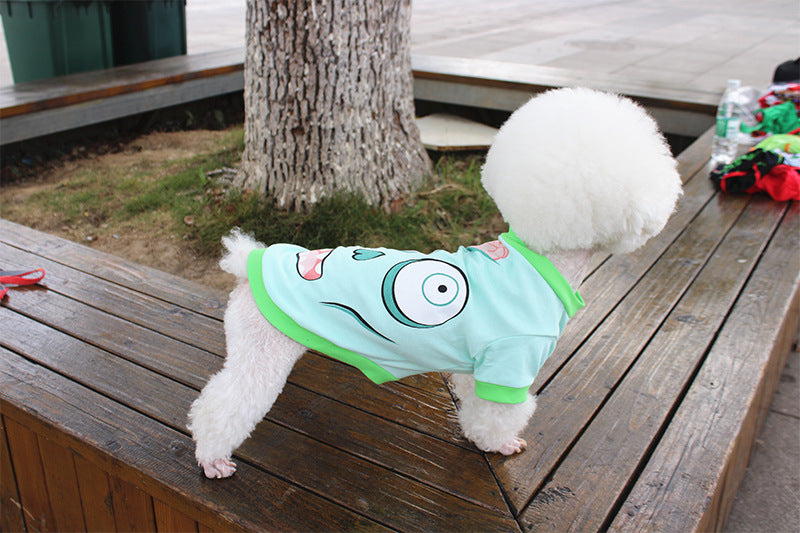 犬服 春夏服 キャラクタープリントTシャツ テディビションペットコスチューム ペットハロウィン服卸売