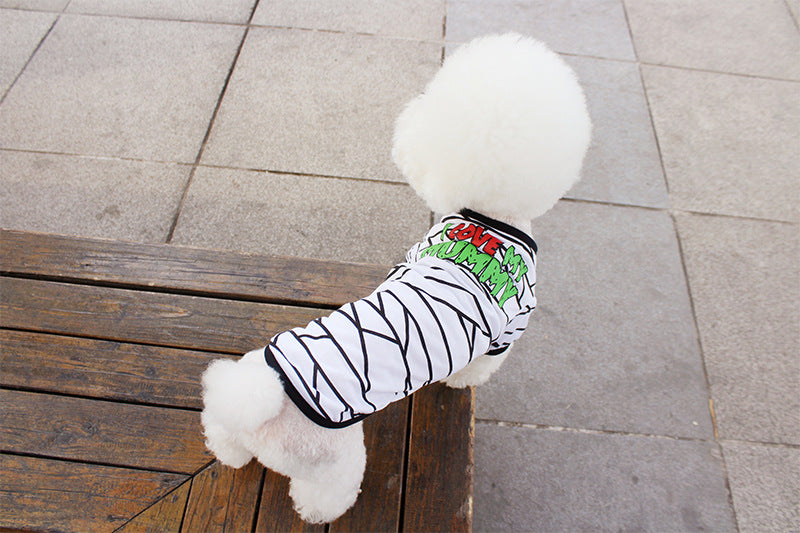 犬服 春夏服 キャラクタープリントTシャツ テディビションペットコスチューム ペットハロウィン服卸売