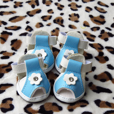 滑り止めペットサンダル かわいい夏の子犬用シューズ
