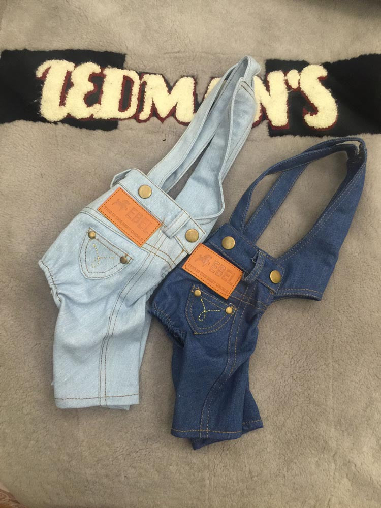 犬用デニムオーバーオール 春秋新作 オールマッチ オーバーオール ペット服 ドッグパンツ