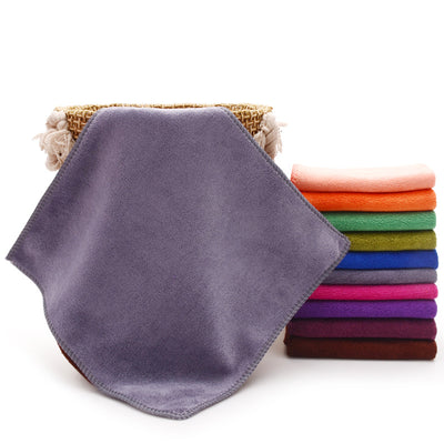 正方形タオル 小さなタオル 極細繊維 食器拭き 吸収性のある車の拭き取り布 たわし 子供用よだれかけ 車の拭き取り布