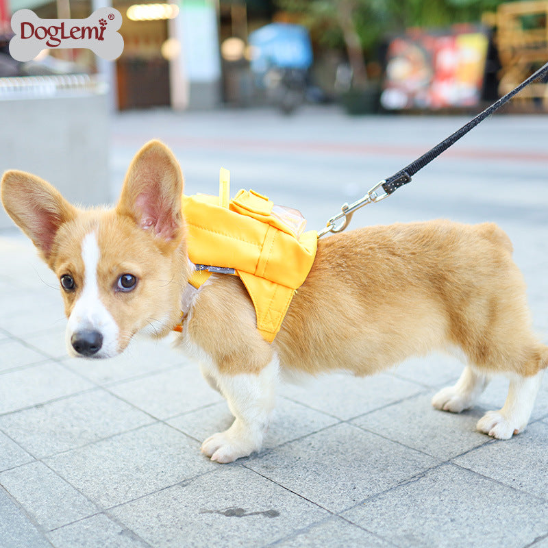 ファッショナブルな猫と子犬用チェストストラップ付きトラベルスクールバッグ