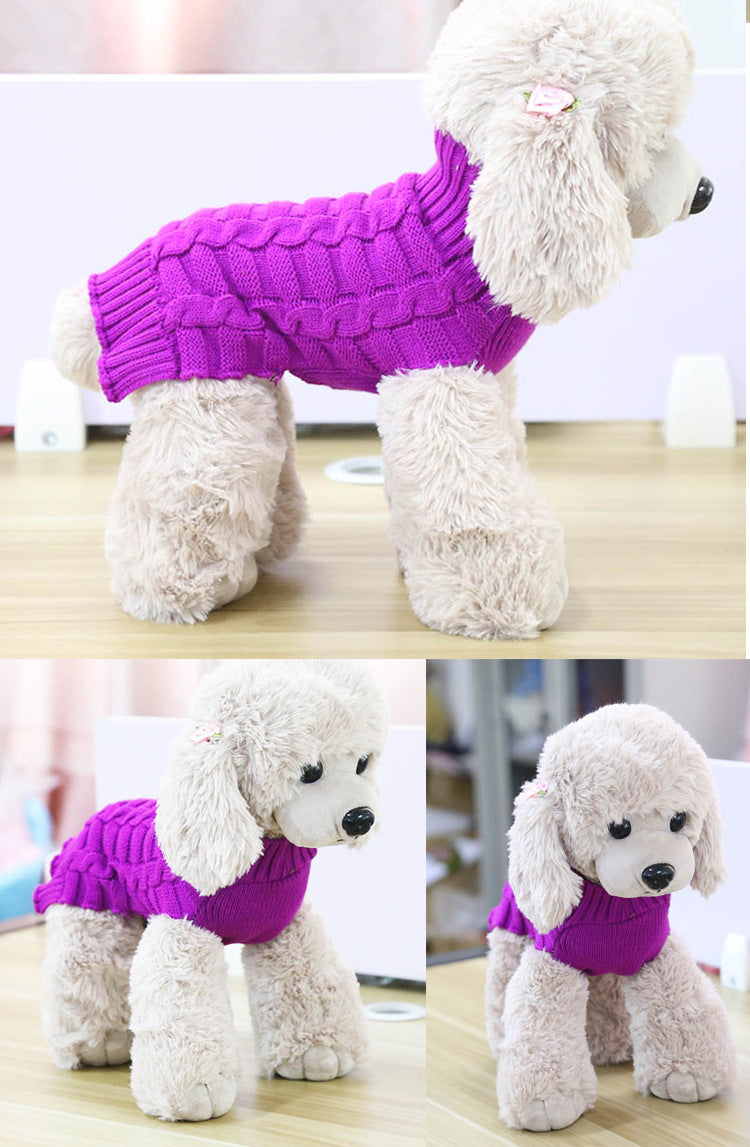 カシミアツイストロープペットセーター、犬服、ペット用品