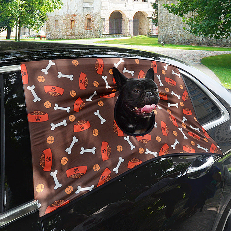 Peekapet カーテン 折りたたみ式 車用サンバイザーカバー ウィンドウサンシェード ペット 犬 ドライブ 車用ウィンドウシェード ペット用カーウィンドウフェンス