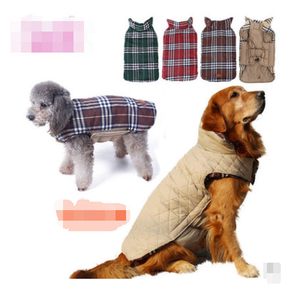 工場直販 防水リバーシブル格子柄ペット犬用スーツジャケット ペット犬用服 スポット