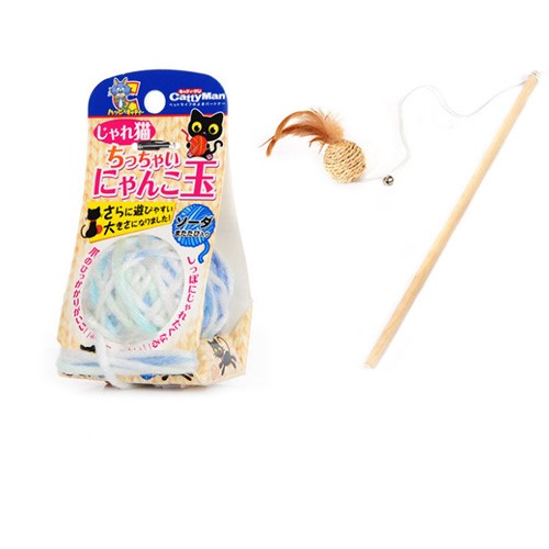 毛糸玉 猫のおもちゃ 面白い猫の棒