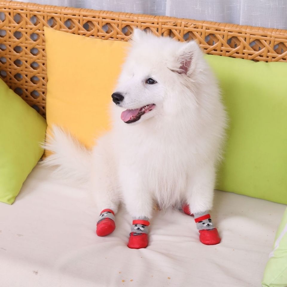 ペット用防水ソフトラバーソールソックスシューズ 犬