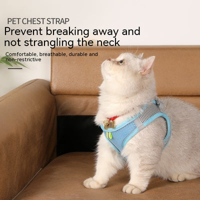 手持ちロープ式ペット用胸ストラップ、夏用通気性