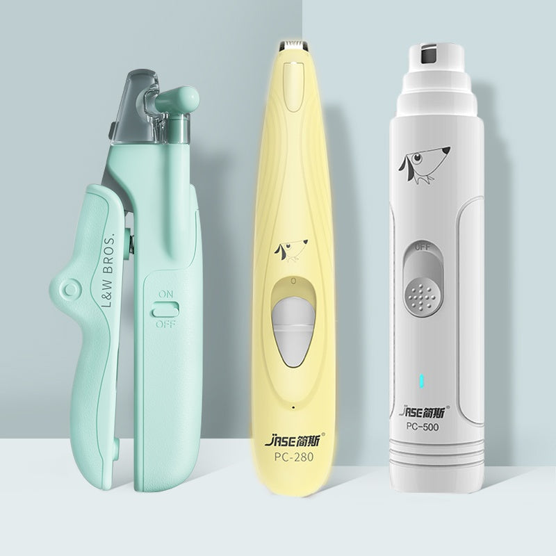 LEDライト付きペット用爪切り 犬猫用爪切り プロ用トリミングツール ケア用品 グルーミング用品