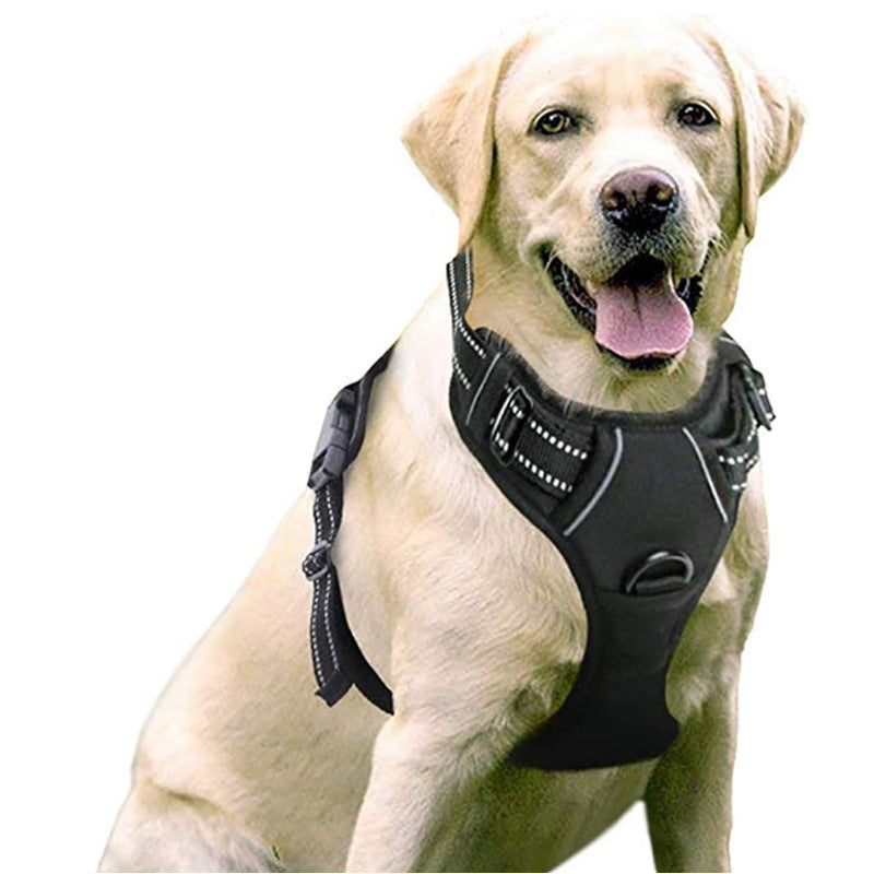 犬用手持ちリード付き反射ベスト