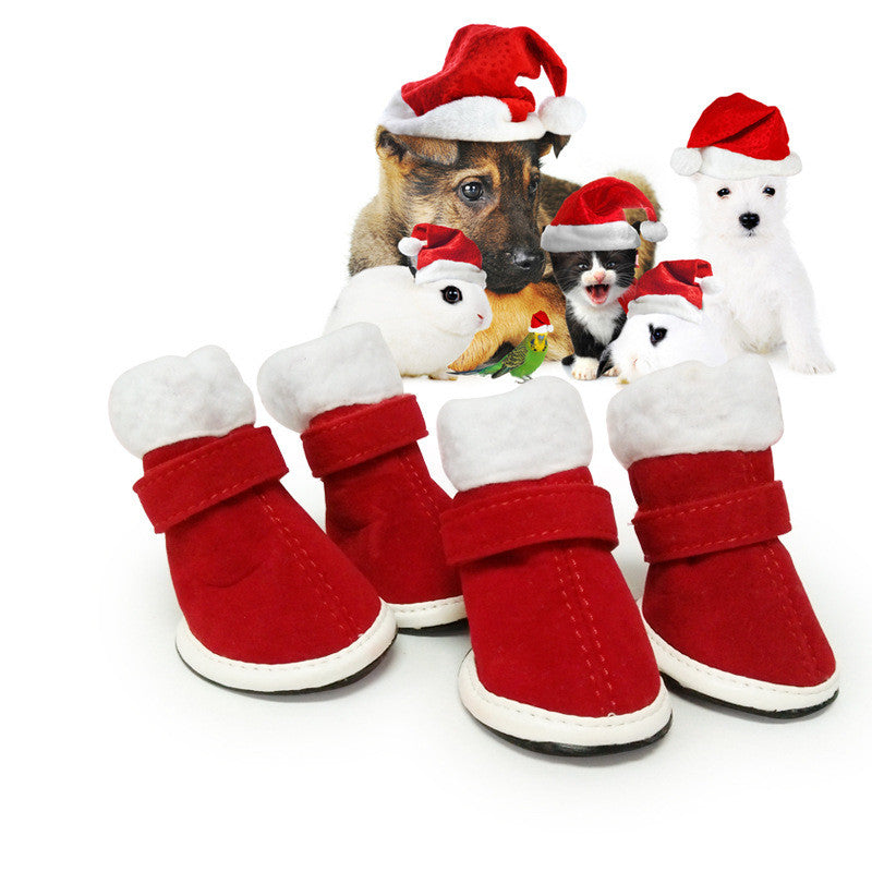 ペット用クリスマスあったかぬいぐるみシューズ