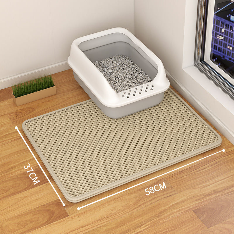 猫トイレマット 二重構造 防水 尿を閉じ込めるマット お手入れ簡単 滑り止め トイレマット 猫ひっかきマット 大型フットマット