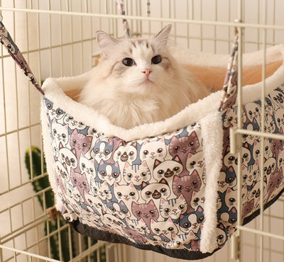 猫用ハンモック吊り下げ式巣箱 半密閉型猫ケージハンモック 猫用巣箱