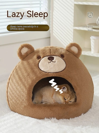 暖かい密閉型猫用巣箱