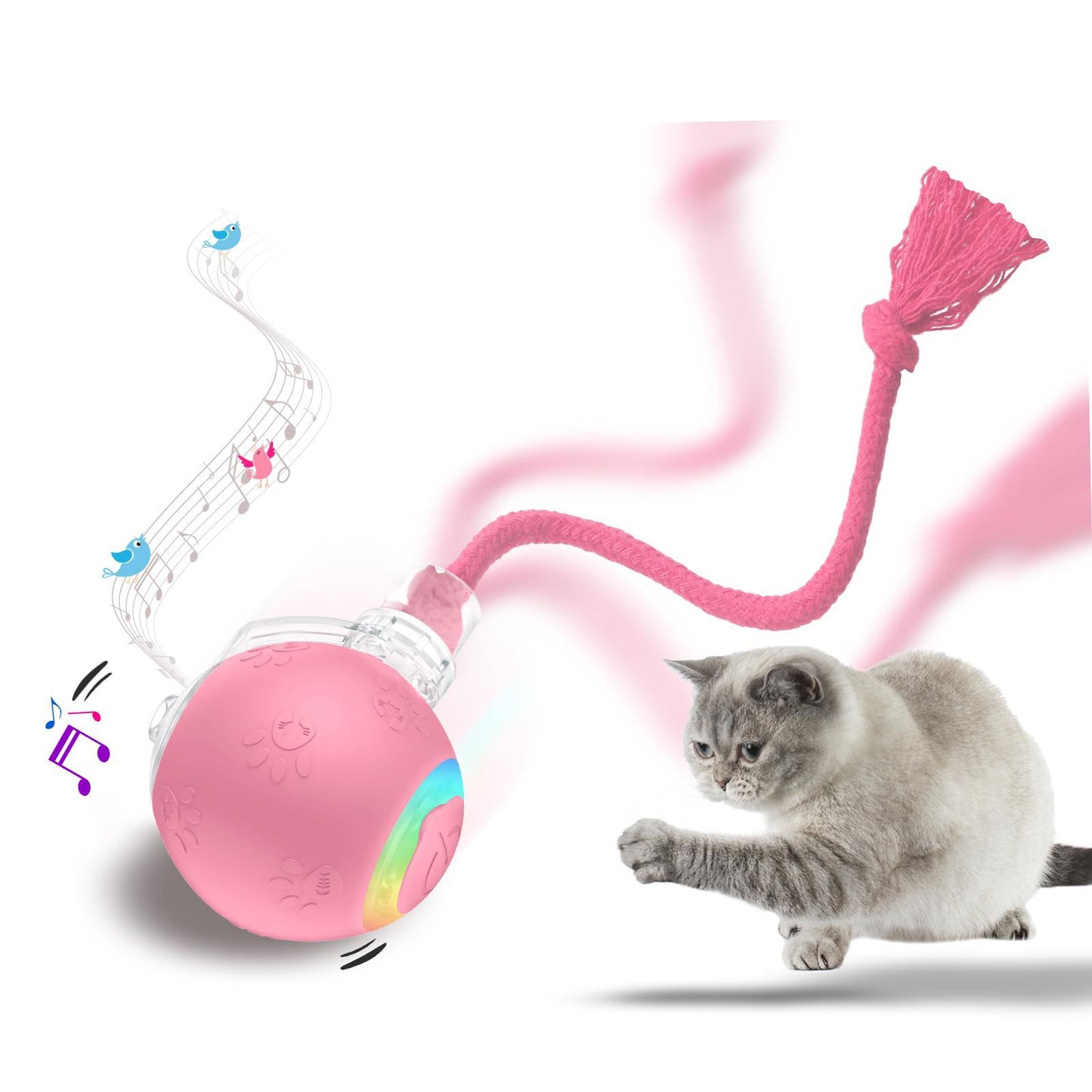 インテリジェント重力式猫用おもちゃボール ストラップ電動ロープ猫じゃらし 猫用おもちゃ