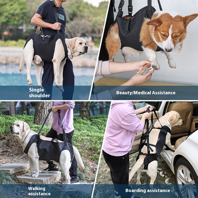 オックスフォード布製 犬用負傷時歩行補助ハーネス