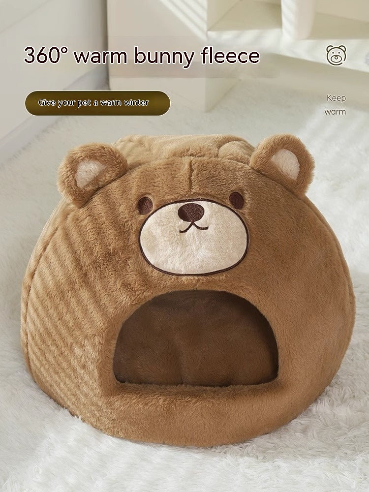 暖かい密閉型猫用巣箱
