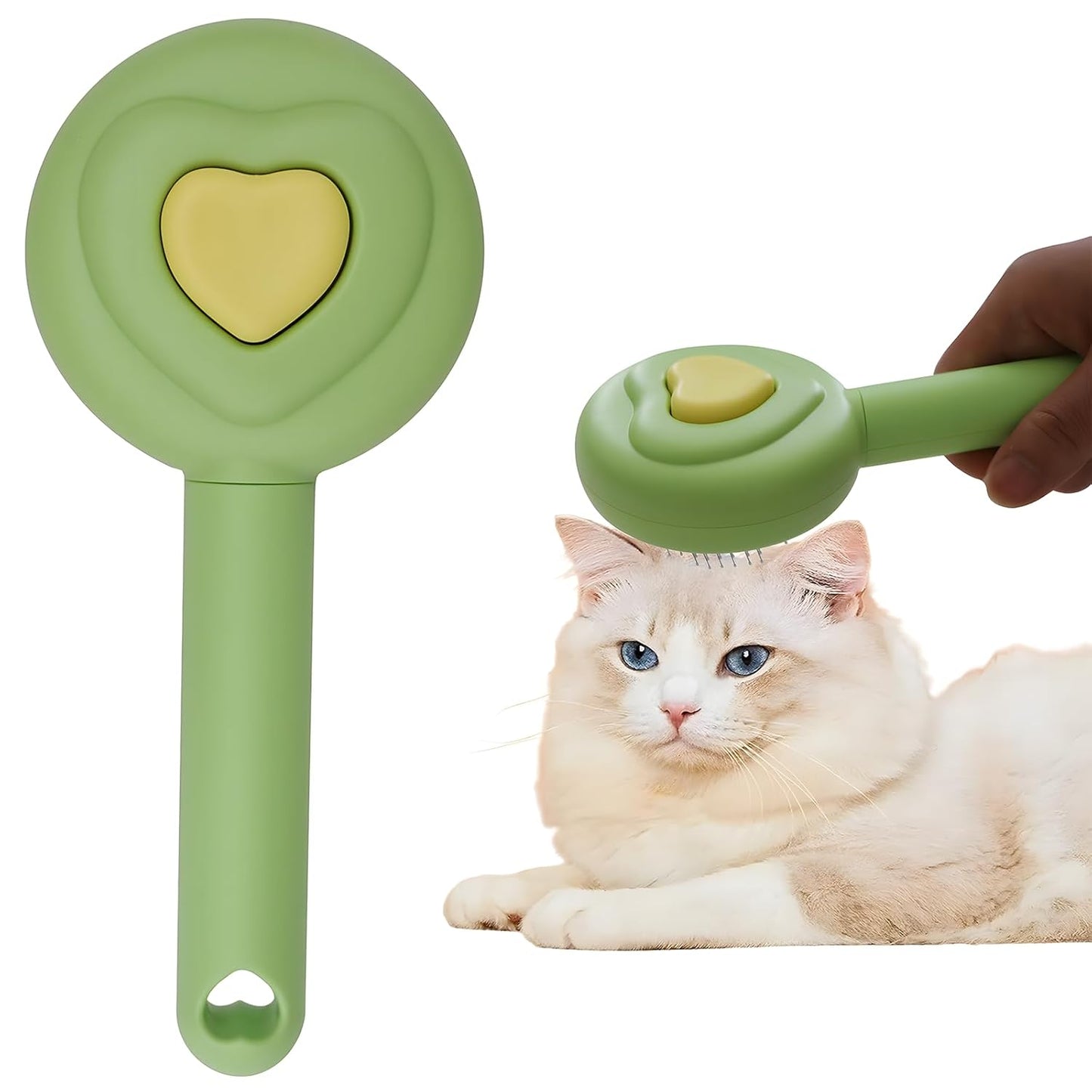 ペットビューティー 抜け毛取りコーム 猫ブラシ - ワンクリックリリース お手入れ簡単 猫コーム 犬用抜け毛取りブラシ