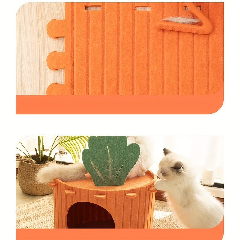 キャロットキャットネスト キャットトンネル フェルトキャットネスト ドリル式半密閉型キャッテリー