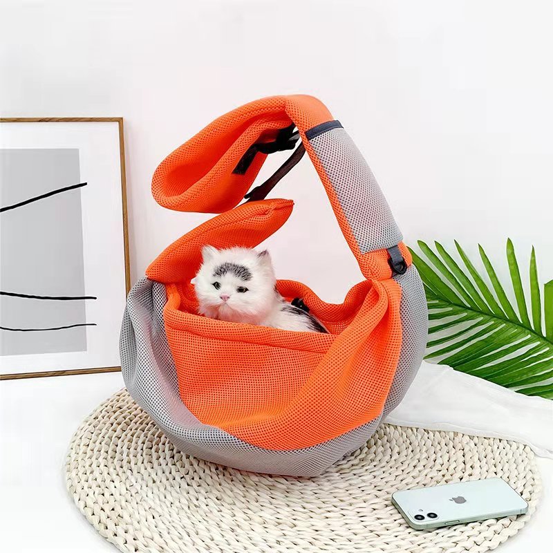 猫犬兼用トラベルポータブルショルダーバッグ通気性メッシュ
