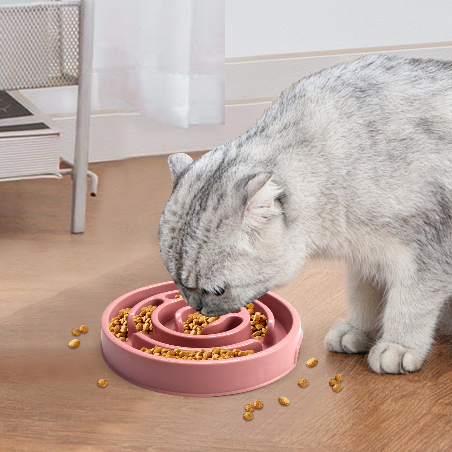 新しいペットボウル スローフィーディングボウル 早食い防止 スローフードボウル PP素材 首保護