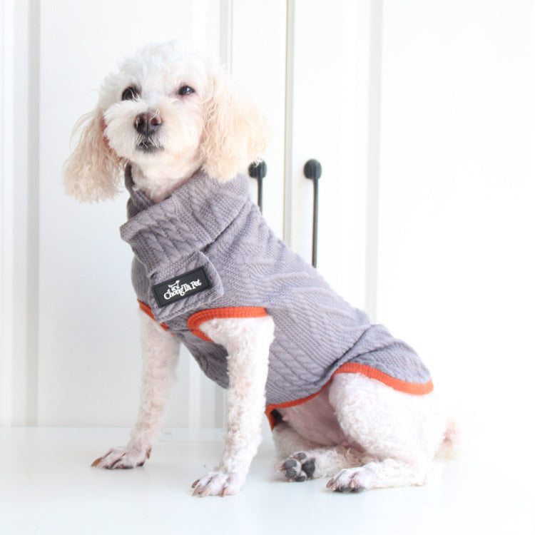犬服 ビンテージツイストペットセーター