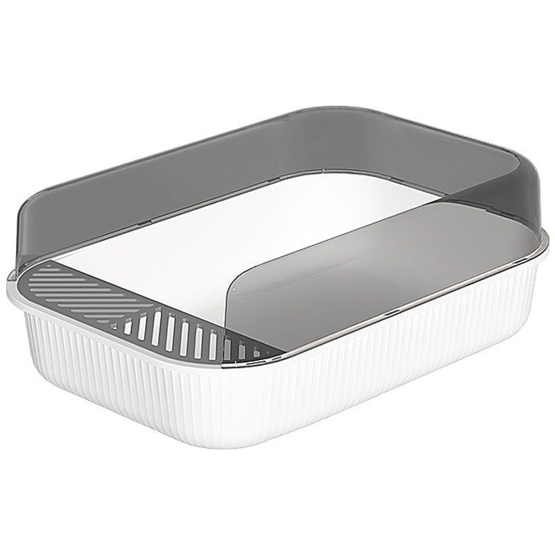 半密閉式ハイエッジ飛沫防止防臭分解可能猫用トイレ