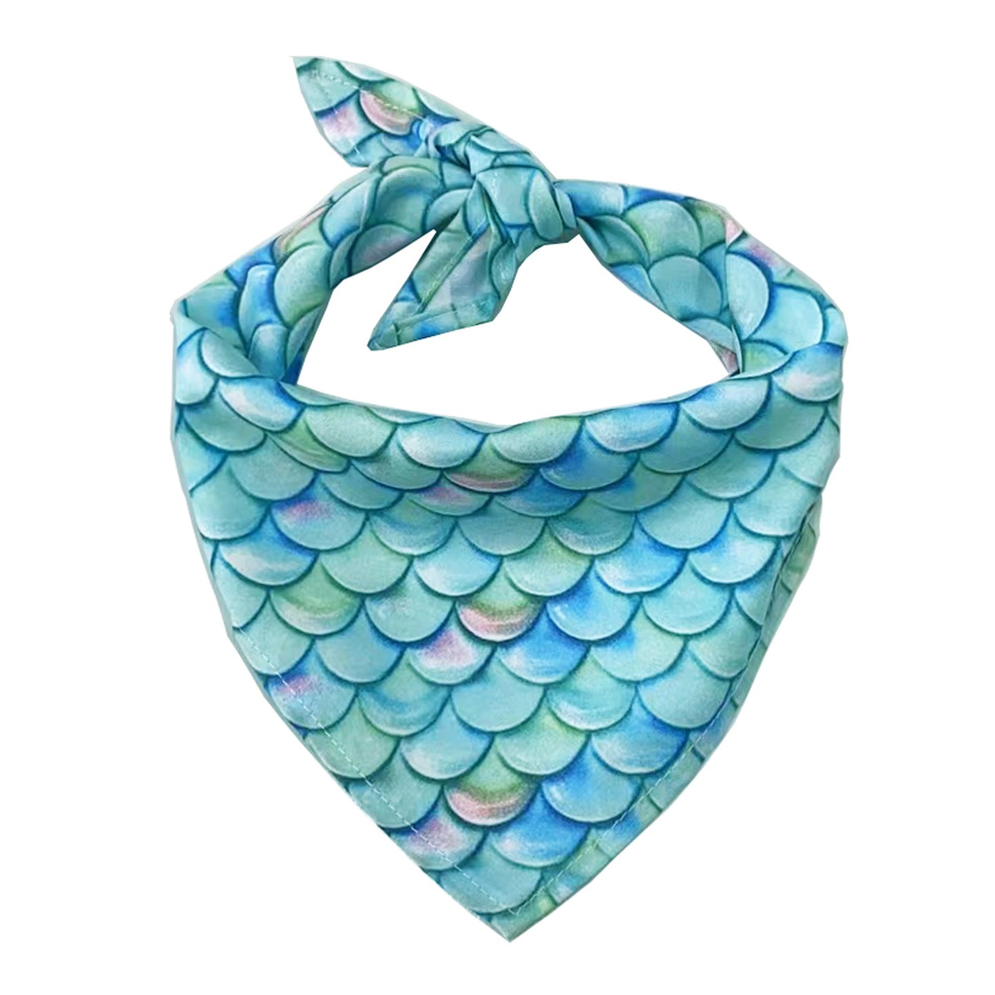 単層プリント犬猫用三角タオル