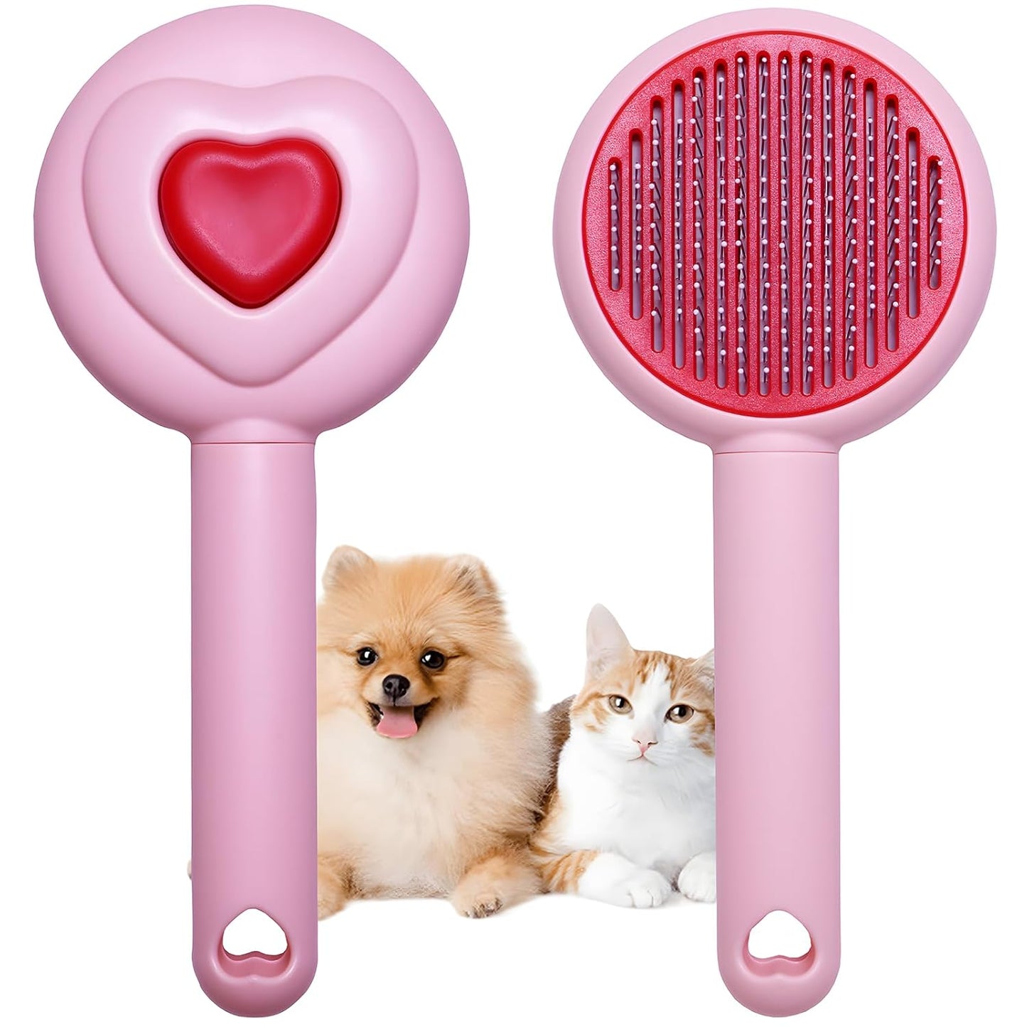 ペットビューティー 抜け毛取りコーム 猫ブラシ - ワンクリックリリース お手入れ簡単 猫コーム 犬用抜け毛取りブラシ